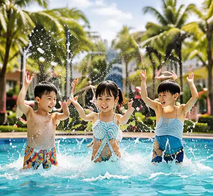 Trẻ em bơi lội hồ bơi